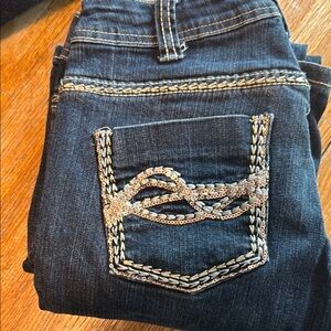 Cowgirl Tuff dark wash Jeans with Signature Stitching